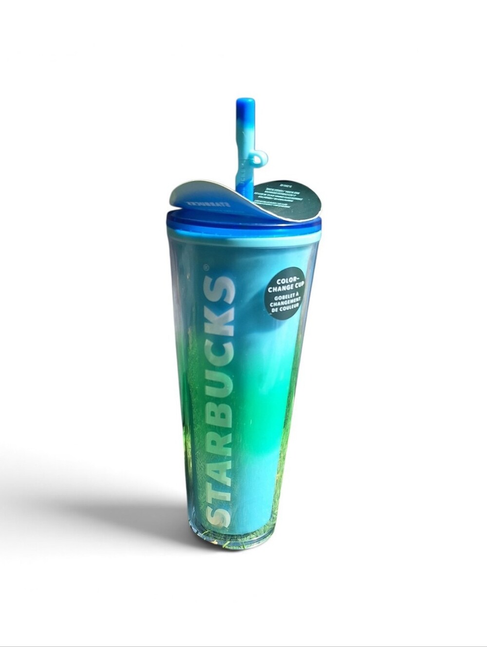 NWT Starbucks Spring 2023 Blossom Color Changing Venti Tumbler blue-&-green - Picture 3 of 6